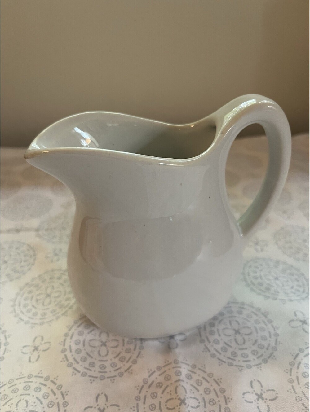 Vintage Small White Pitcher Cream, Milk, or Tea Unbranded Cottagecore USA
